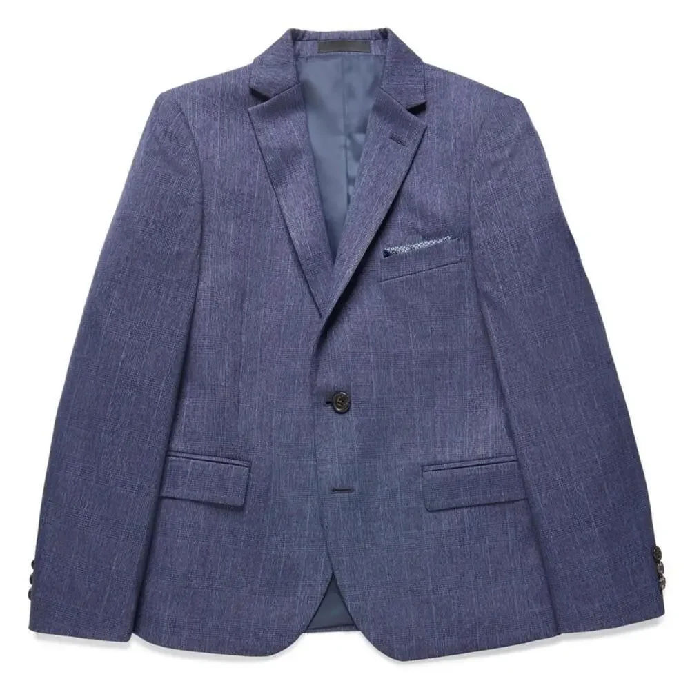 Lauren Ralph Lauren Big Boys Plaid Sport Coat - Navy, jacket suit 16R [COPY]
